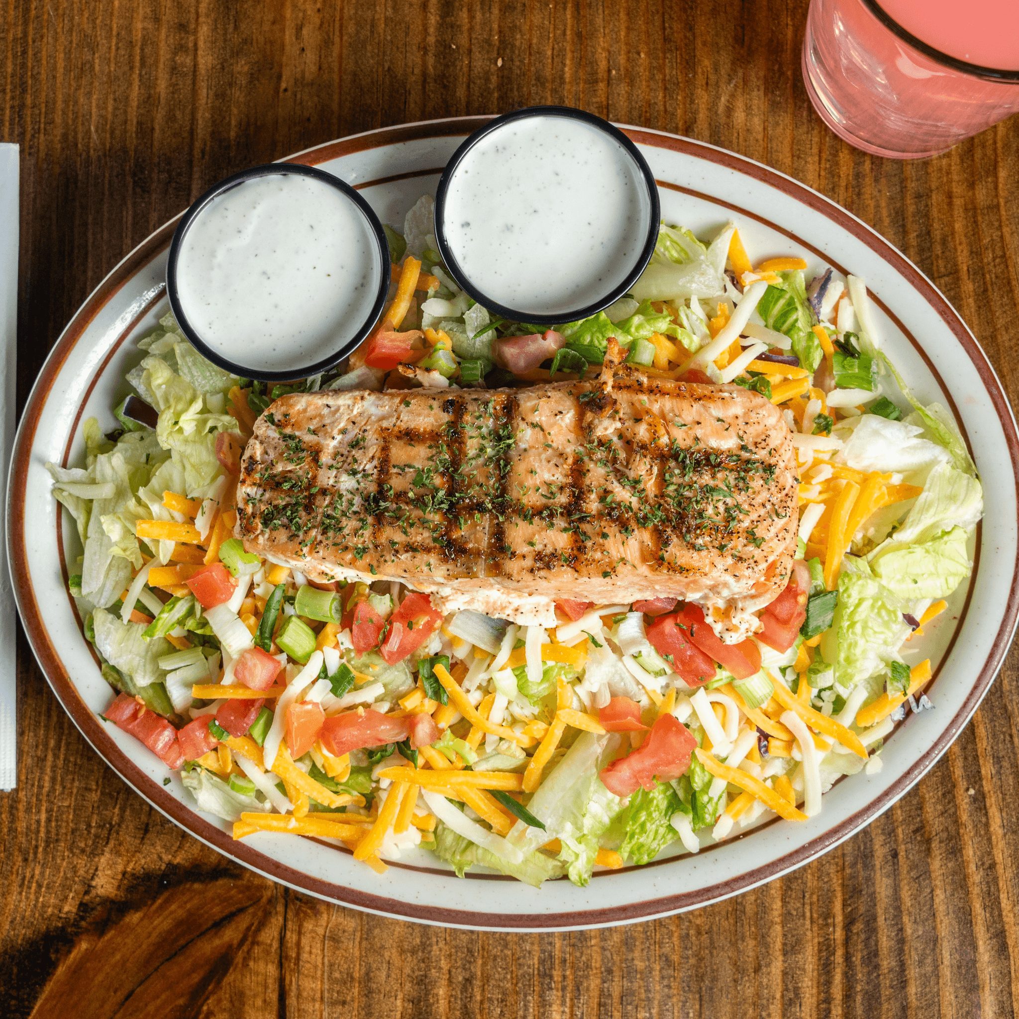 Grilled Salmon Salad.