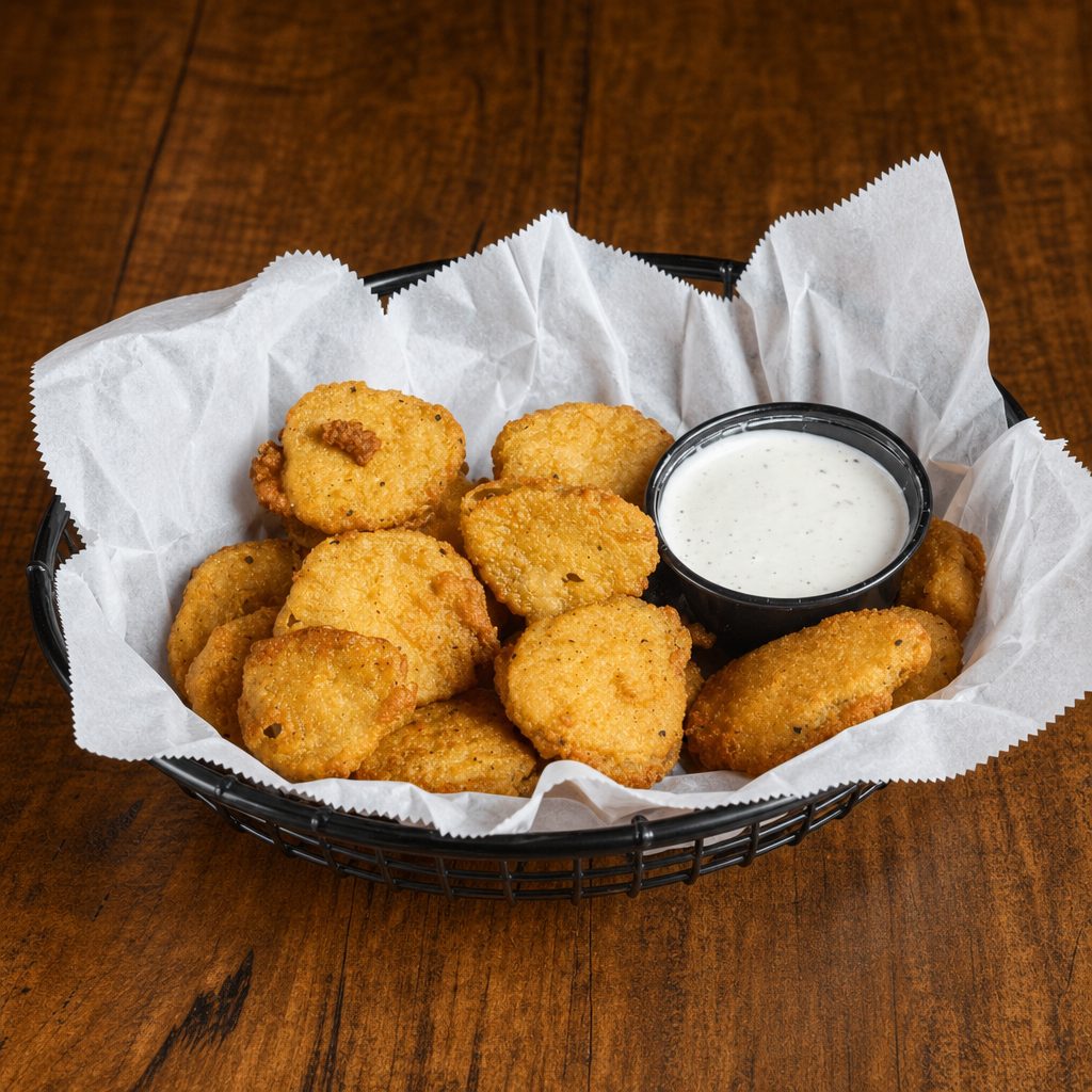 Fried Dill Pickle Chips.