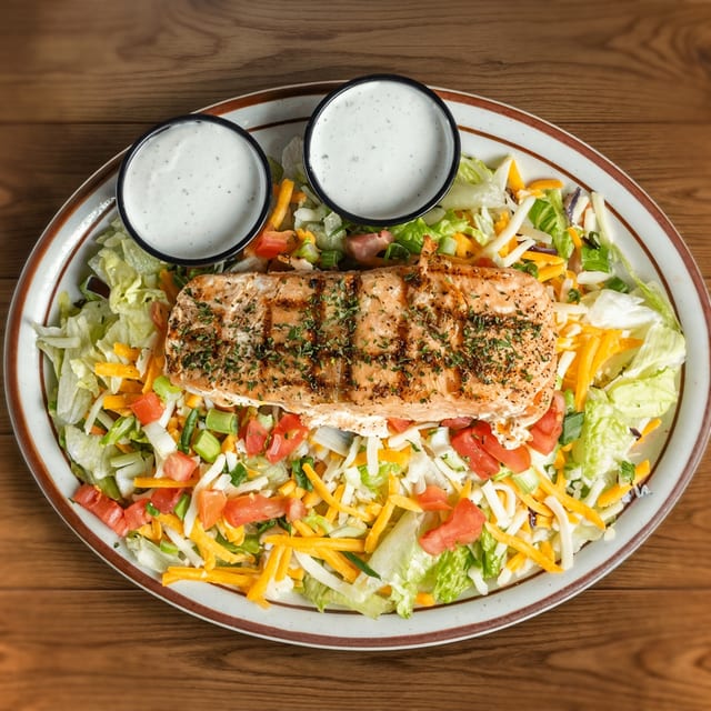Grilled Salmon Salad.