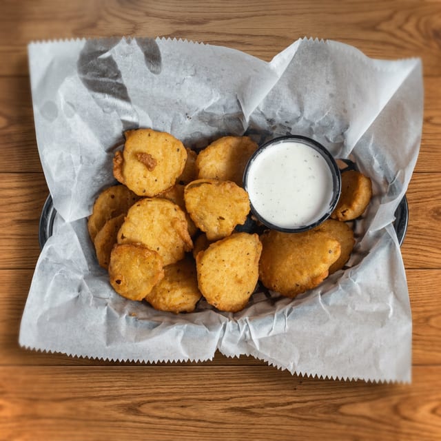 Fried Dill Pickle Chips.